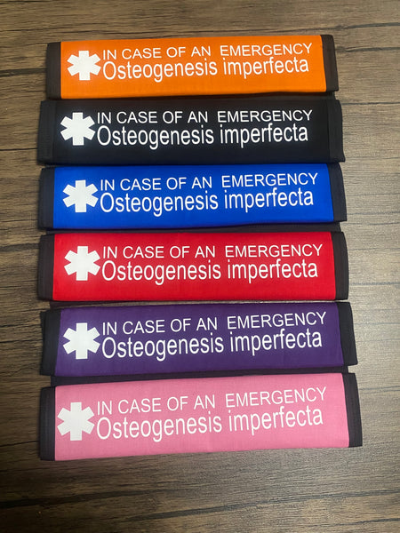 Black Pullover Pal Awareness Seat Belt Cover (Brittle Bone Disease & Osteogenesis imperfecta, and Osteoporosis