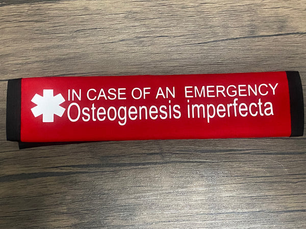 Black Pullover Pal Awareness Seat Belt Cover (Brittle Bone Disease & Osteogenesis imperfecta, and Osteoporosis