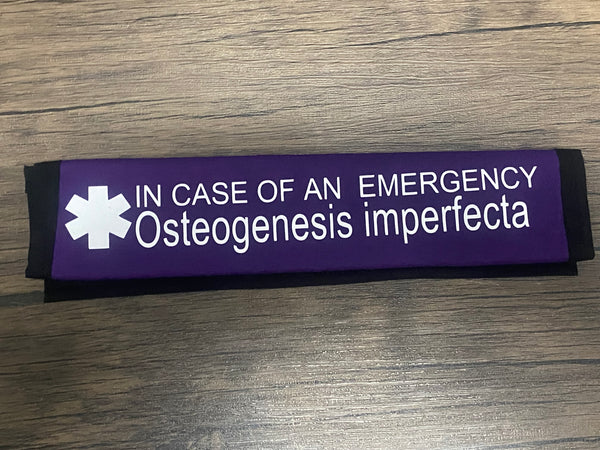 Black Pullover Pal Awareness Seat Belt Cover (Brittle Bone Disease & Osteogenesis imperfecta, and Osteoporosis