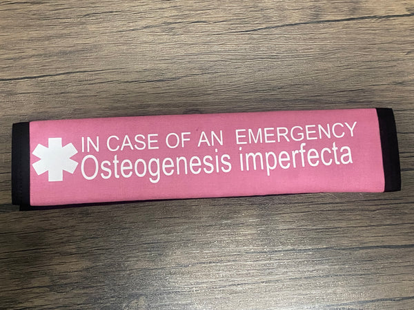 Black Pullover Pal Awareness Seat Belt Cover (Brittle Bone Disease & Osteogenesis imperfecta, and Osteoporosis