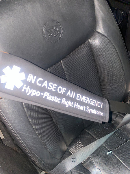 Pullover Pal Awareness Seat cover ( IN CASE OF AN EMERGENCY) Hypo-Plastic Left Heart |Syndrome, Hypo-Plastic Right Heart syndrome