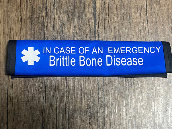 Black Pullover Pal Awareness Seat Belt Cover (Brittle Bone Disease & Osteogenesis imperfecta, and Osteoporosis