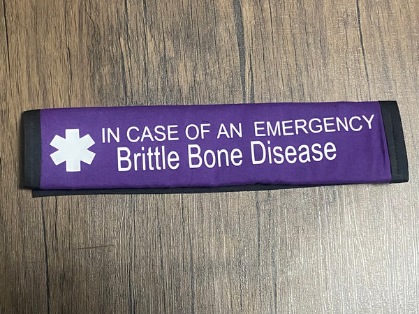 Black Pullover Pal Awareness Seat Belt Cover (Brittle Bone Disease & Osteogenesis imperfecta, and Osteoporosis