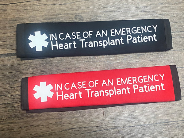 Pullover Pal Awareness Seat cover ( IN CASE OF AN EMERGENCY) Heart Transplant Patient