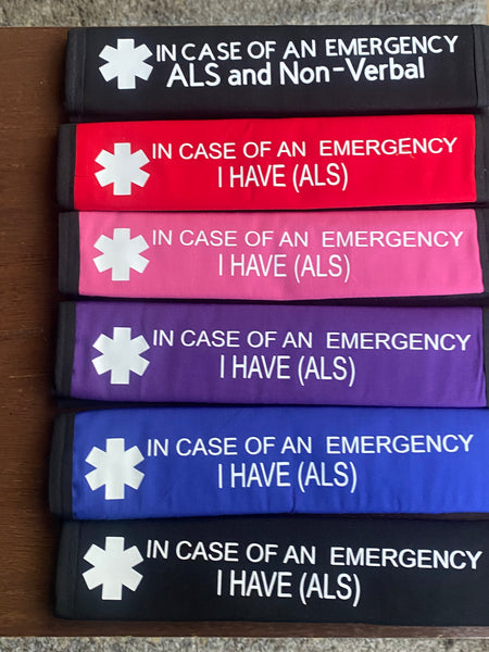 Pullover Pal Awareness Seat Belt Cover (In Case of an emergency)I Have ALS