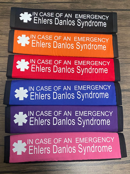 Black Pullover Pal Awareness Seat Belt Cover (In Case of an Emergency) Classical, Hypermobility Spectrum Disorder, Hypermobile Ehlers Danlos Syndrome, Ehlers Danlos Syndrome & Vascular