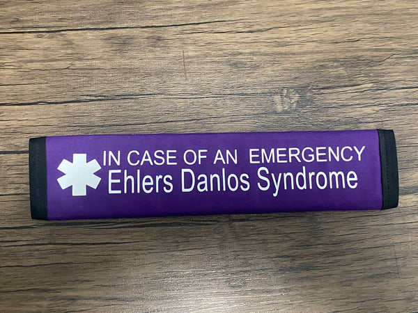 Black Pullover Pal Awareness Seat Belt Cover (In Case of an Emergency) Classical, Hypermobility Spectrum Disorder, Hypermobile Ehlers Danlos Syndrome, Ehlers Danlos Syndrome & Vascular