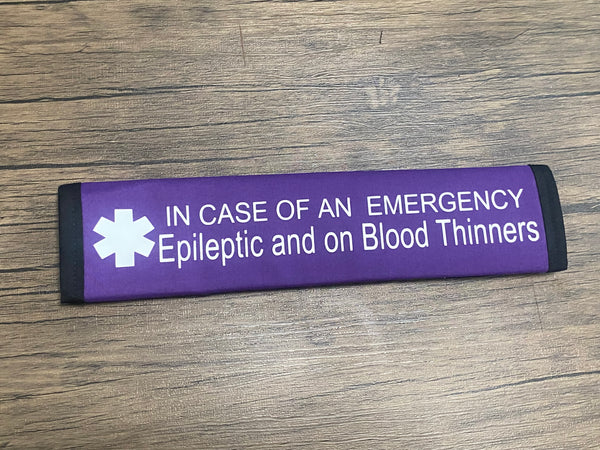 Black, Orange, & Hot Pink Seat Belt Cover Epilepsy & VNS Magnet,Sunflower Syndrome, (I HAVE SEIZURES, I Have Epilepsy I May Have A Seizure) & Jeavons Syndrome
