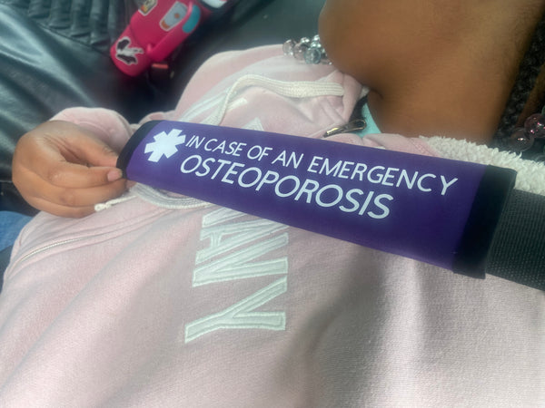 Pullover Pal Awareness Seat cover ( IN CASE OF AN EMERGENCY) OSTEOPOROSIS