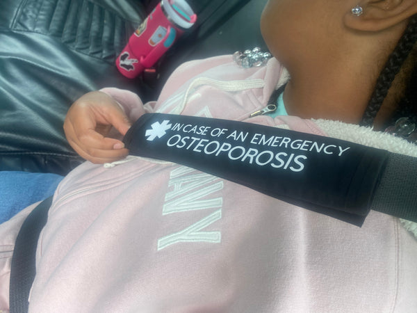 Pullover Pal Awareness Seat cover ( IN CASE OF AN EMERGENCY) OSTEOPOROSIS