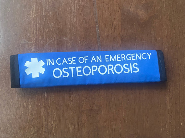 Pullover Pal Awareness Seat cover ( IN CASE OF AN EMERGENCY) OSTEOPOROSIS