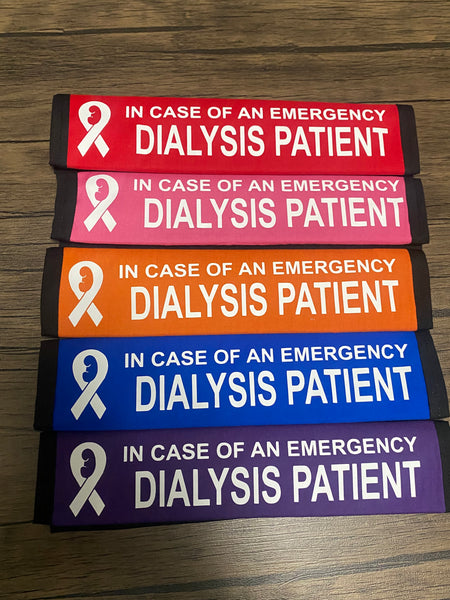 Pullover Pal Black Seat Belt Cover (Dialysis Patient, Deaf Dialysis Patient, Left & Right Arm No Needles or BP, Transplant Patient,Dialysis Left Arm Fistula,Dialysis/Pacemaker/Defibrillator, & Diabetic/Dialysis