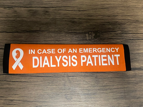 Pullover Pal Black Seat Belt Cover (Dialysis Patient, Deaf Dialysis Patient, Left & Right Arm No Needles or BP, Transplant Patient,Dialysis Left Arm Fistula,Dialysis/Pacemaker/Defibrillator, & Diabetic/Dialysis