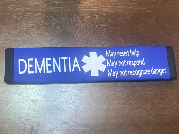 Black & Hot Pink Seat Belt Cover ( Alzheimers, Dementia, Lewy Body, Vascular, Alzheimer Sclerosis, Frontotemporal)