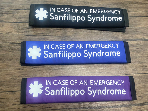 Pullover Pal Awareness Seat cover ( IN CASE OF AN EMERGENCY) Sanfilippo Syndrome