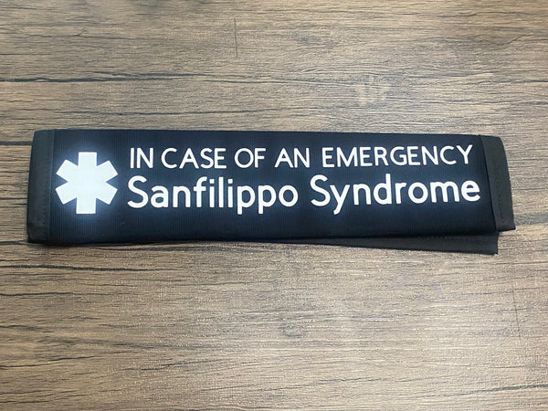 Pullover Pal Awareness Seat cover ( IN CASE OF AN EMERGENCY) Sanfilippo Syndrome