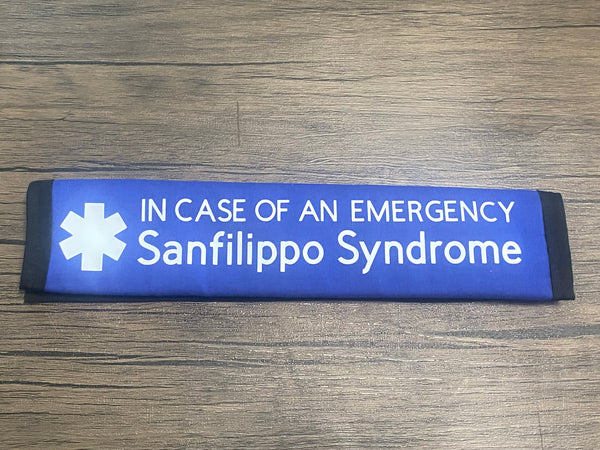 Pullover Pal Awareness Seat cover ( IN CASE OF AN EMERGENCY) Sanfilippo Syndrome