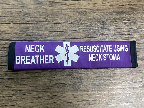 Pullover Pal Seat Belt Cover ( Neck Breather) RESUSCITAE USING NECK STOMA