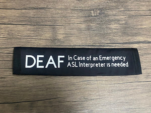 Pullover Pal Seat Belt Cover DEAF (In Case of an Emergency) (ASL Interpreter is needed)