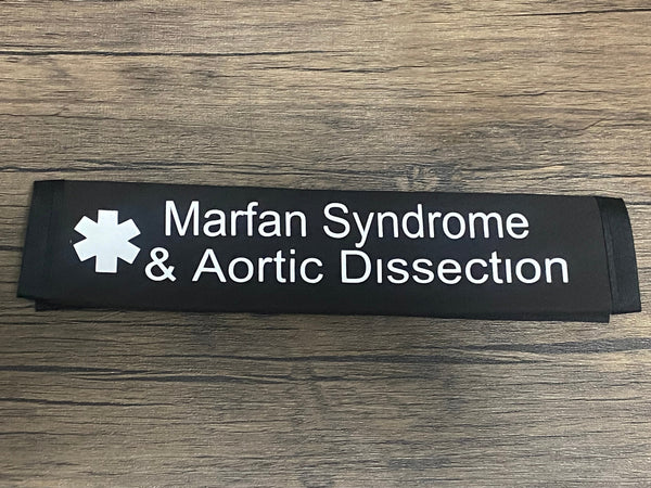 Black Pullover Pal Seat Belt Cover (Marfan Syndrome,Loeys-Dietz Syndrome, Aortic disorder, Aortic Aneurysm, and Risk of Aortic Dissection,