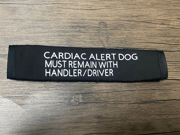 Pullover Pal Awareness Seat Belt Cover (Traveling with Service Dog) medical Info inside, Working Dog Do Not Separate, Accompanied by Service Dog