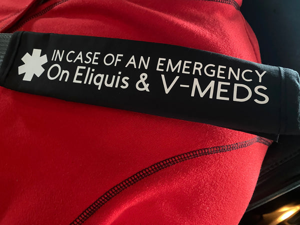 Black Pullover Pal Seat Belt Cover (In Case Of An Emergency) On APIXABAN,On Eliquis and Plavix, Protein C-Deficiency, On Eliquis, V-MEDs, & Xarelto