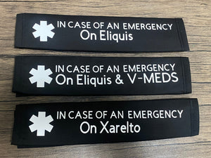 Black Pullover Pal Seat Belt Cover (In Case Of An Emergency)On Eliquis and Plavix, Protein C-Deficiency, On Eliquis, V-MEDs, & Xarelto