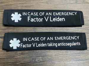 Pullover Pal Black Seat Belt Cover (In Case of an emergency) Factor V Leiden & taking anticoagulants