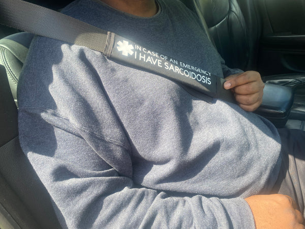 Black Pullover Pal Seat Belt Cover (I HAVE SARCOIDOSIS)