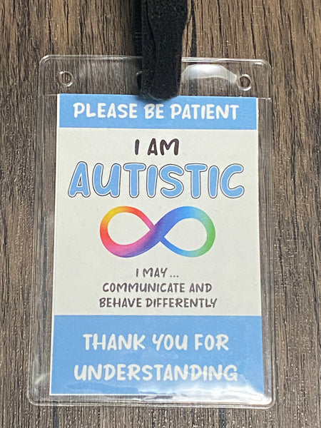 Pullover Pal Awareness I Am Autistic Personalized Lanyard