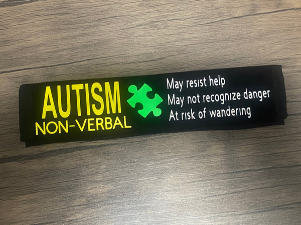 Black & Puzzle Pullover Pal Seat Belt Cover( AUTISM/EPILEPSY) (Autism&ADHD, NEURO DIVERSITY, I HAVE ADHD, Puzzle Autism Logo, Autism Spectrum Disorder & Non-Verbal Autism