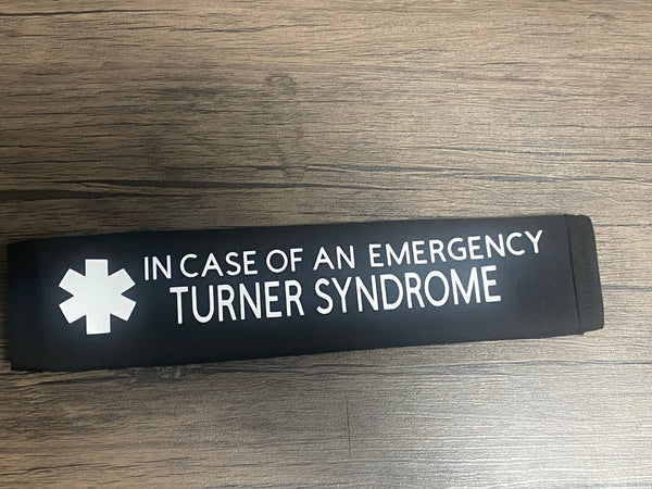 Pullover Pal Awareness Seat Belt Cover IN CASE OF AN EMERGENCY TURNER SYNDROME