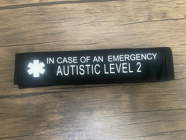 Black & Puzzle Pullover Pal Seat Belt Cover( AUTISM/EPILEPSY) (Autism&ADHD, NEURO DIVERSITY, I HAVE ADHD, Puzzle Autism Logo, Autism Spectrum Disorder & Non-Verbal Autism