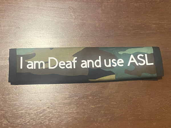 Pullover Pal Camouflage Awareness Seat Belt Cover (Deaf and Hard of Hearing)