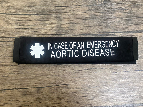 Pullover Pal Awareness Seat Belt Covers (IN CASE OF AN EMERGENCY) AORTIC DISEASE