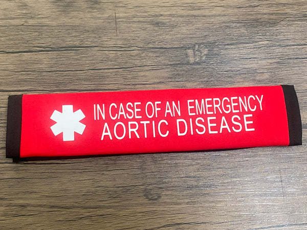 Pullover Pal Awareness Seat Belt Covers (IN CASE OF AN EMERGENCY) AORTIC DISEASE