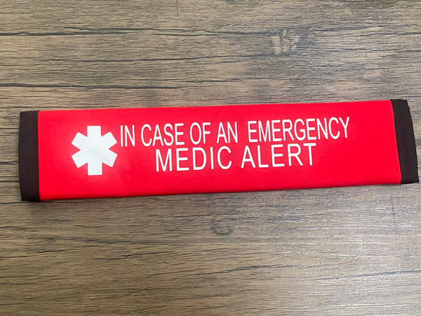 Pullover Pal Awareness Seat Belt Covers (IN CASE OF AN EMERGENCY) AORTIC DISEASE