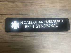 Black & PurplePullover Pal Awareness Seat cover (IN CASE OF AN EMERGENCY) RETT SYNDROME