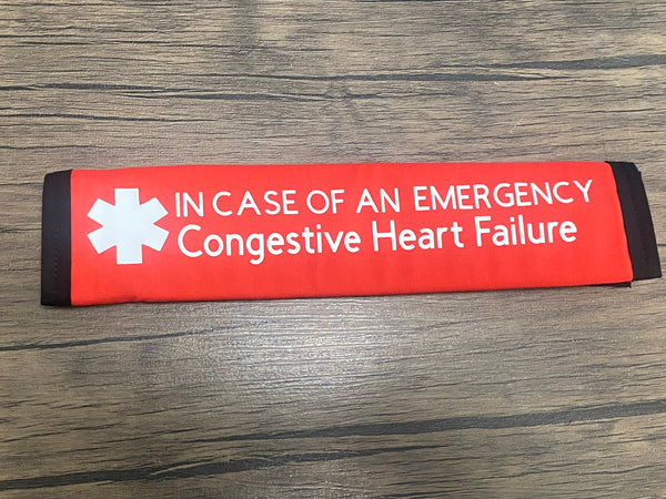Pullover Pal Awareness Seat cover ( IN CASE OF AN EMERGENCY) Congestive Heart Failure