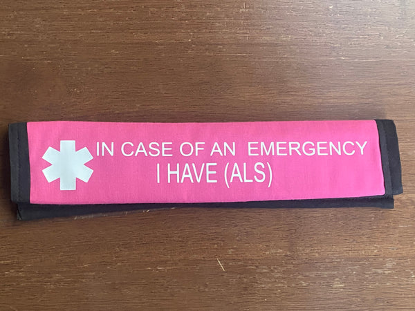Pullover Pal Awareness Seat Belt Cover (In Case of an emergency)I Have ALS