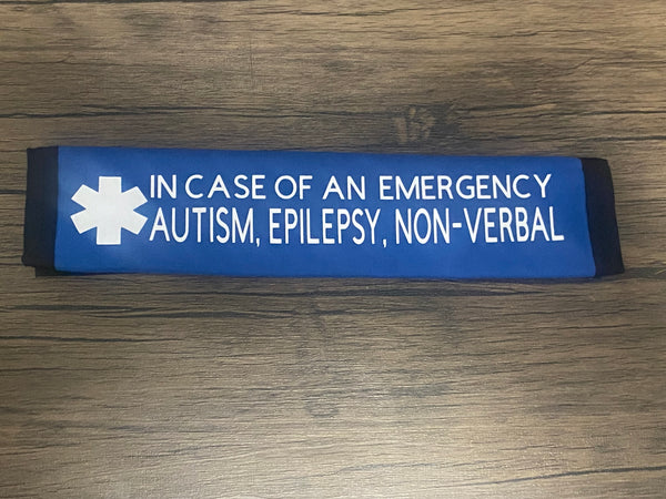 Black & Puzzle Pullover Pal Seat Belt Cover( AUTISM/EPILEPSY) (Autism&ADHD, NEURO DIVERSITY, I HAVE ADHD, Puzzle Autism Logo, Autism Spectrum Disorder & Non-Verbal Autism