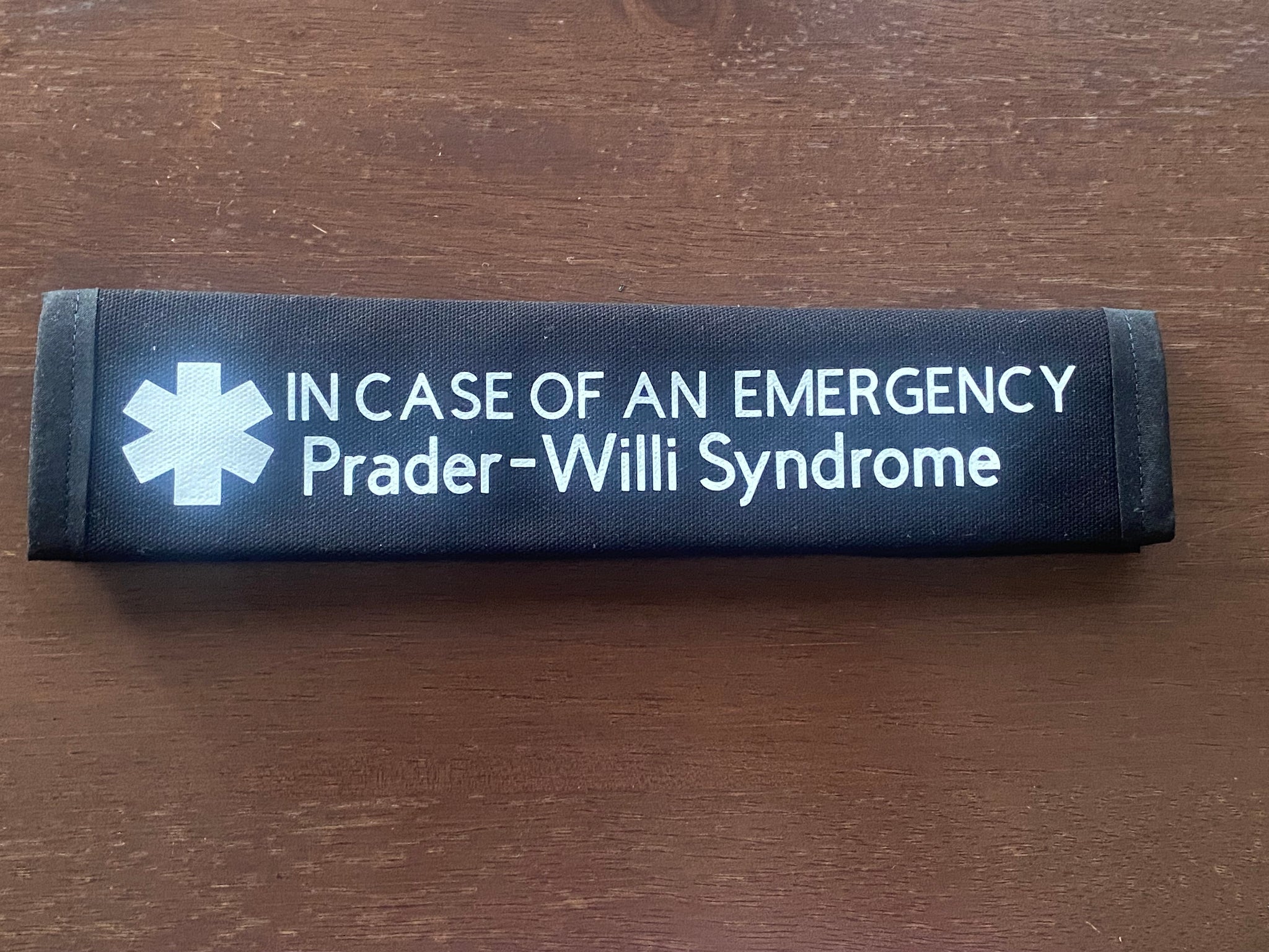 Pullover Pal Awareness Seat Belt Covers (IN CASE OF AN EMERGENCY) Prader-Willi Syndrome