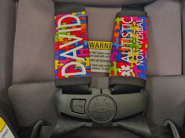 Pullover Pal Awareness Seat Belt Covers (Name and custom)