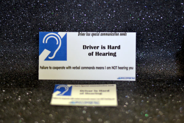 Driver is Hard of Hearing Card (Card Only)