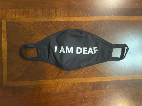 I am Deaf Face Mask (Cloth Face Mask Adult Size Without Wording)