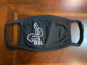 British Sign Language (Cloth Face Mask Adult Size) Logo Right-side (BSL)