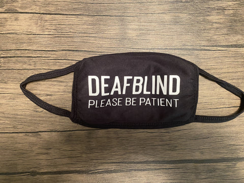 Black Cloth Facemask Deafblind ( Please Be Patient)