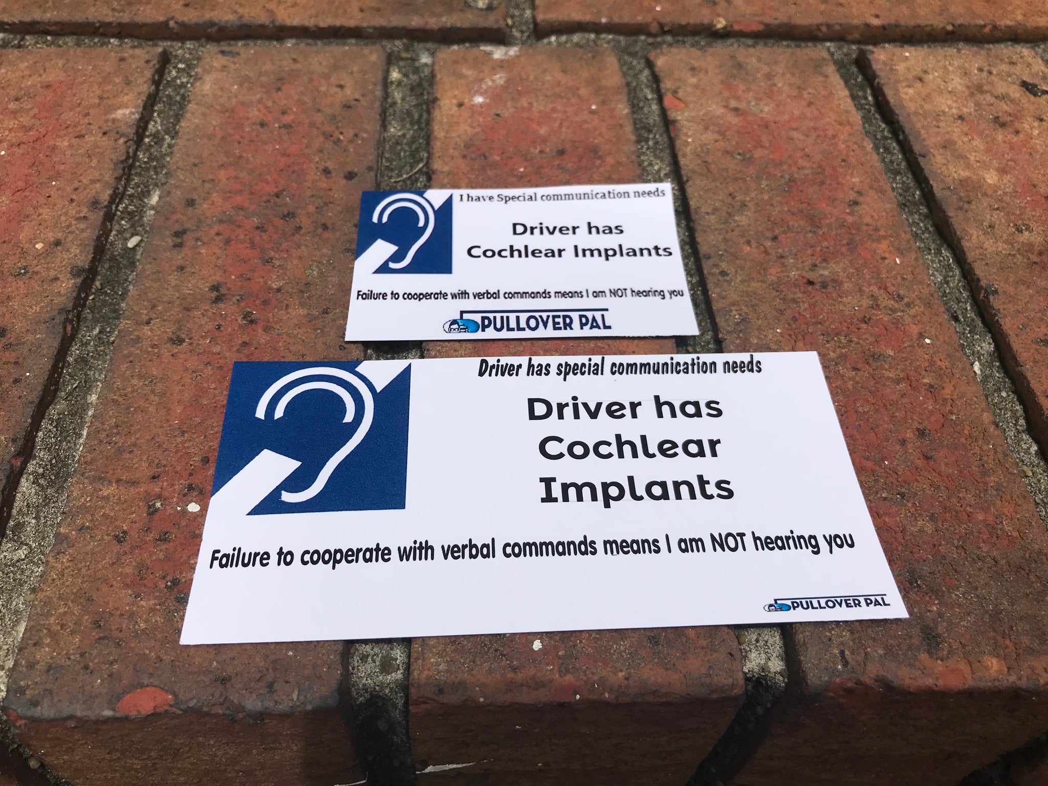 Driver has Cochlear Implant (Card Only)