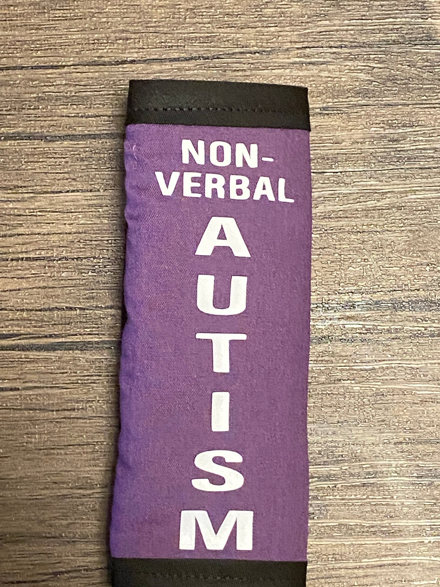 Autsm Seat Belt Cover Non Verbal Autsm Medcal Alert Autsm Seatbelt