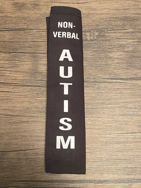 Black Pullover Pal Seat Belt Cover (Autism&ADHD, I HAVE ADHD, Autism Spectrum Disorder & Non-Verbal Autism